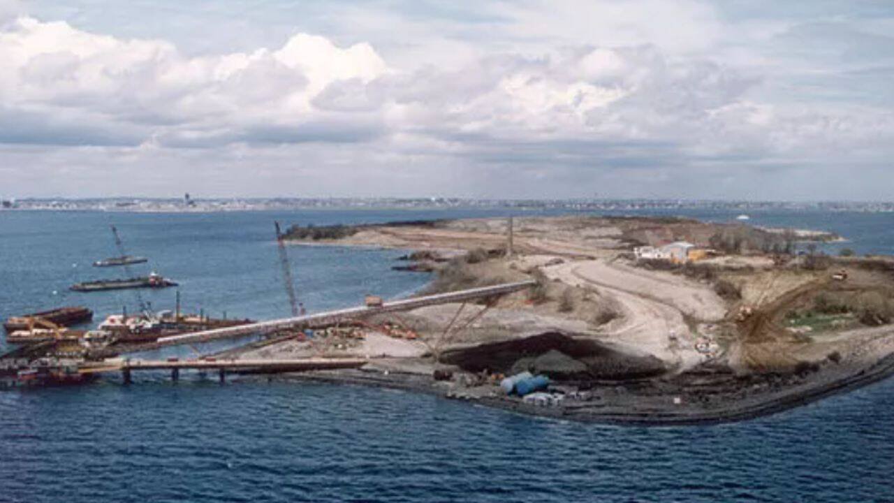 Spectacle Island undergoing environmental restoration<br>