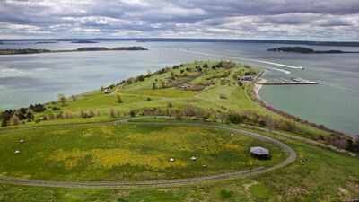 Areas once linked to the old city dump were transformed with trees, shrubs and grasses. (Boston preservationa alliance photo) In the 1990s, Boston sent nearly a quarter of the Big Dig's 16 million cubic yards of soil to a burning former dump island and helped turn it into a park