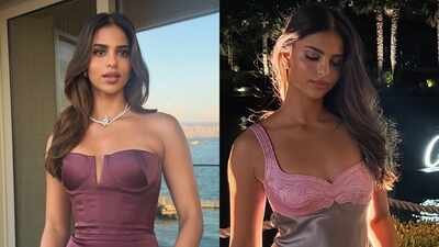 Suhana Khan stuns in a silk satin midi dress worth Rs 6 lakh at an event, but someone else steals the show, find out - PICS inside