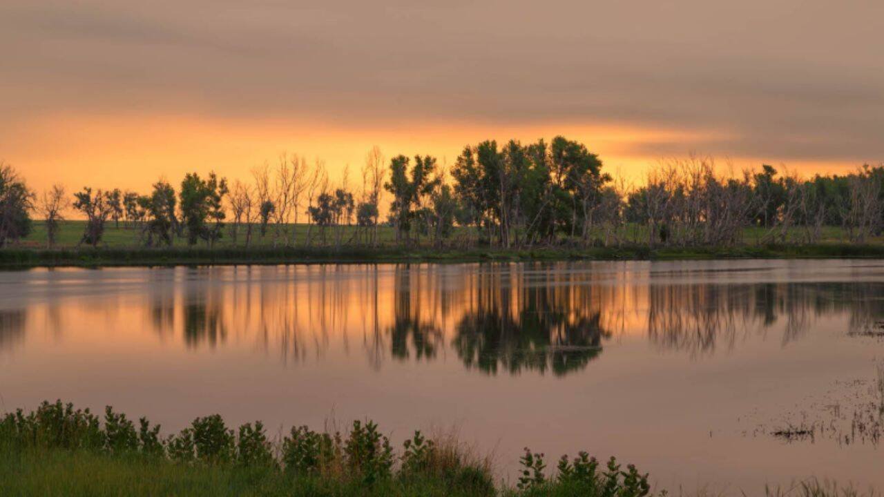 Sunrise over Derby Lake, Rocky Mountain Arsenal.