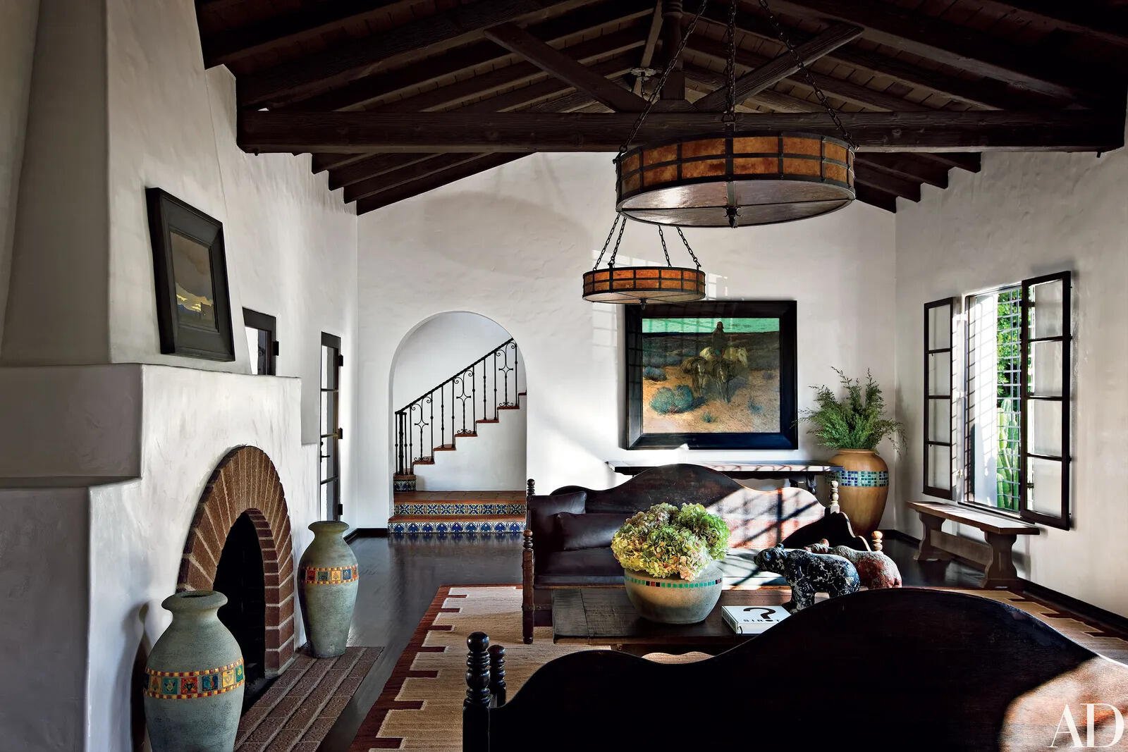 The 8,434-square-foot Beverly Hills mansion still reflects Diane Keaton’s signature aesthetic, blending historic Spanish Colonial architecture with warm, personal and eclectic design choices.