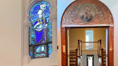 The century-old home is listed for nearly $1.28 million (Image Credit: Maggie Patterson via PEOPLE) In 2016, an Indiana family bought a former bishop's residence with its own private chapel; after nine years restoring it, the century-old home is listed for $1.28 million