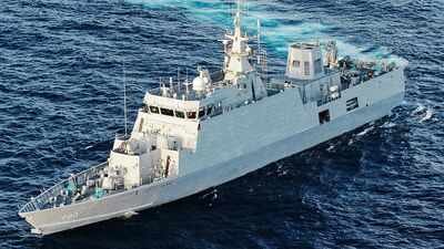 The Indian Navy proudly welcomes Mangrol, its third indigenous Anti-Submarine Warfare Shallow Water Craft India’s submarine hunting fleet gets stronger with indigenous warship Mangrol
