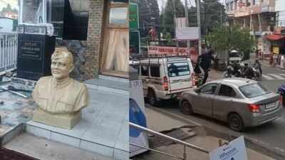Statues vandalised, vehicles torched after students' bike rally turns violent in Meghalaya
