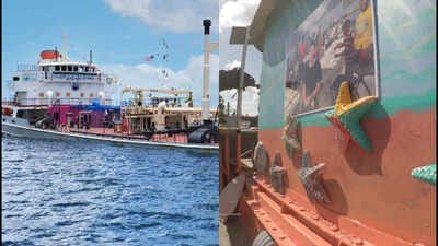 The tanker was built in 1967 and was towed from New York to Florida in early 2016 after a 10-year search for a suitable vessel. Florida sank a 324-foot former New York sludge tanker off Pompano Beach; the wreck became an underwater casino reef with card-dealing sharks, poker tables and marine life