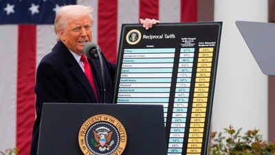 President Donald Trump speaking during an event to announce new tariffs for the first time last year Trump administration refunds $100 billion in tariffs struck down by US Supreme Court
