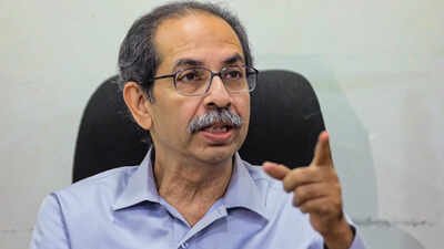 Shiv Sena (UBT) chief Uddhav Thackeray addresses a press conference, at Bandra, in Mumbai. (PTI Photo) Real 'Sena' battle: 'Sin' of defection should not be rewarded, Uddhav camp tells SC
