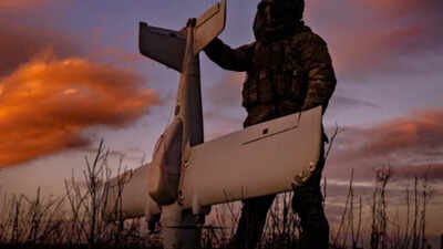 A Ukrainian drone operator prepares an "Avenger" fixed-wing unmanned aerial vehicle (UAV) for a night reconnaissance mission. (Source: @DefenceU) Russia downs 320 Ukrainian drones: Six killed, warehouses damaged in Moscow, St Petersburg