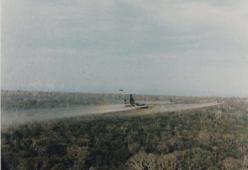 US military spraying AO