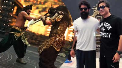 'Ramayana': Vivek Oberoi and Yash share a warm BTS moment before clashing in EPIC Vidyutjihva vs Ravana combat scene - WATCH