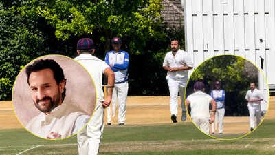 Watch: Saif Ali Khan shows off his bowling skills on London cricket field; fans love it Watch: Saif Ali Khan shows off his bowling skills on London cricket field; fans say, 'Khandani cricketer hai'
