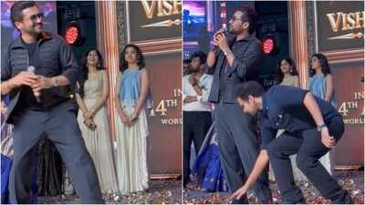 WATCH_ 'Vishwanath & Sons' director Venky Atluri pays respect to Suriya on stage; video wins hearts. WATCH: 'Vishwanath & Sons' director Venky Atluri pays respect to Suriya on stage; video wins hearts