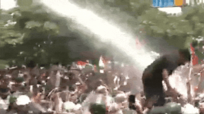 Police deployed water cannons as the crowd pushed through successive barricades before resorting to a lathi charge to prevent further movement. Watch: Jharkhand students carry Mahto as police lathicharge, use water cannons, tear gas during march
