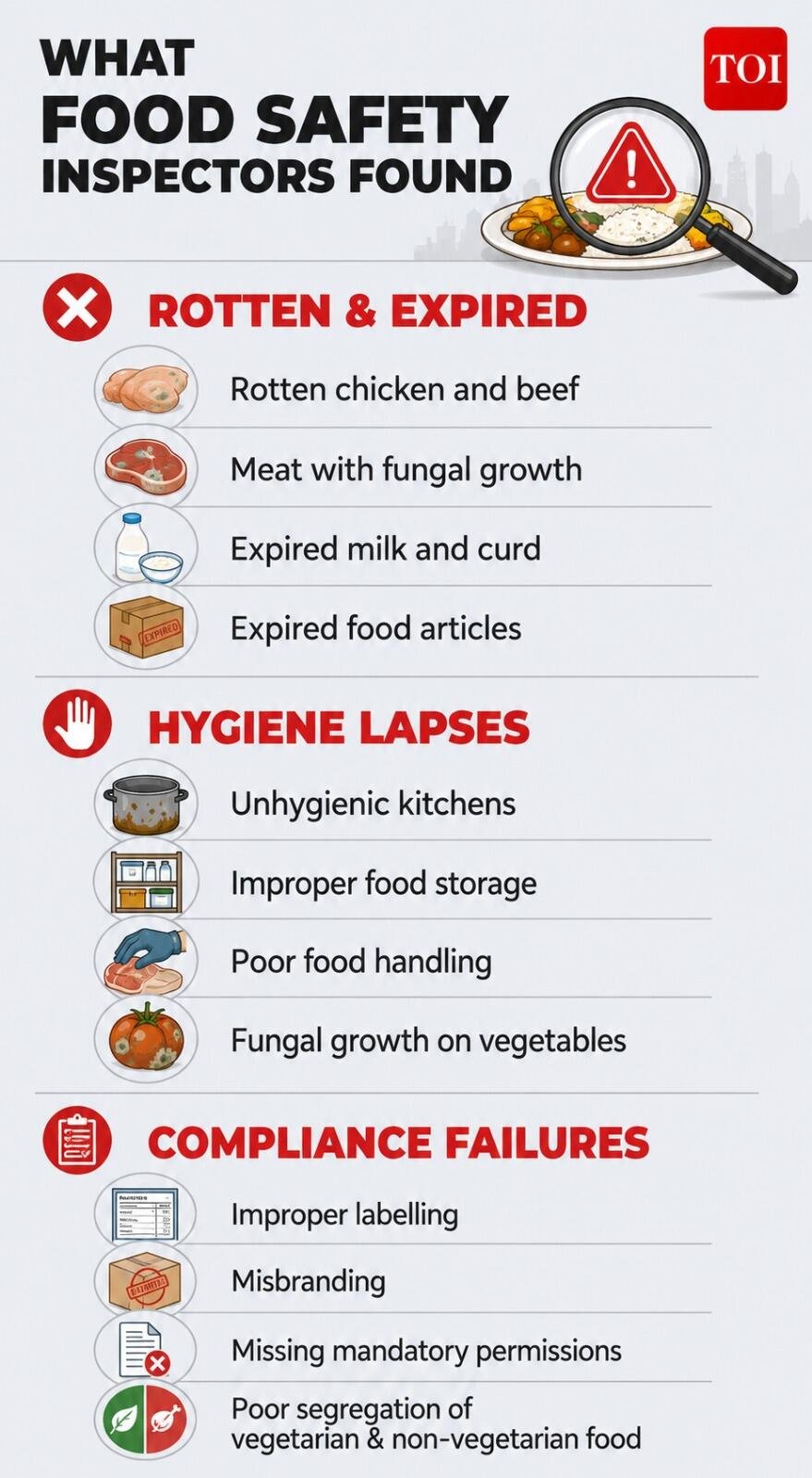 What food safety inspectors found