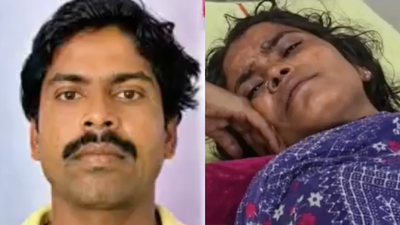 The deceased, identified as Rajesh; wife Vimla Devi (L-R) Woman kills husband in brutal knife attack in Haryana, later jumps from rooftop