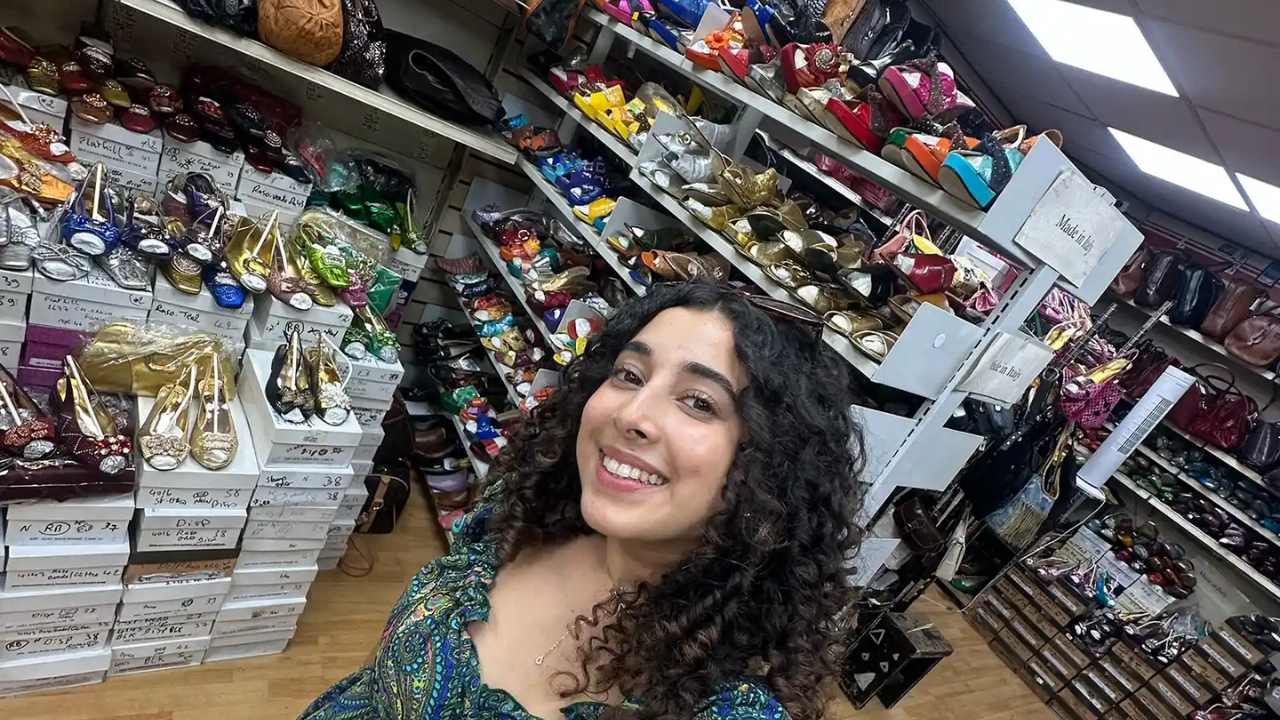 Zineb Lazraq inside their shoe store. (Photo credit: PEOPLE)