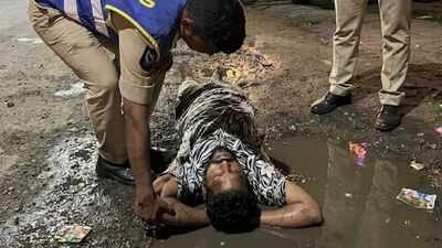 Watch: Hyderabad man sits in pothole to protest crumbling Old City roads