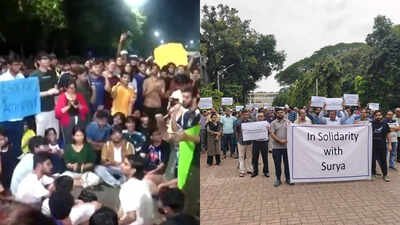 Students gathered in large numbers at IIT-Bombay main gate to protest against the death by suicide of BTech student ‘We don’t condone cheating’: IIT Bombay students call for reforms after Sahil’s death