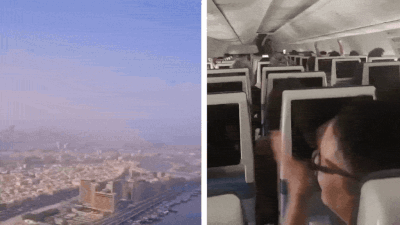 Flydubai says plane bound for Tel Aviv lands in Saudi after 'incident' Watch: Screams, chaos onboard as Flydubai flight takes 17,000 ft roller coaster ride mid-air