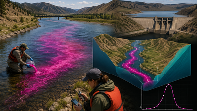 Representative Image (AI-generated) In 2010, US scientists released dye into Montana’s Missouri River and tracked it across 41.2 miles; one reservoir held the plume for 8.2 hours, helping predict chemical-spill timing