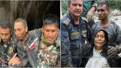 Two people were rescued alive from separate flood-hit sites on Saturday 10 days after Nepal flash floods, woman, Chinese man rescued