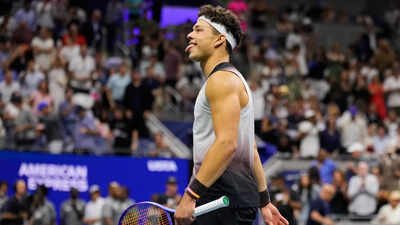 Ben Shelton, of the United States, (AP Photo) Ben Shelton smashes 158 mph serve, sets new Grand Slam record at US Open