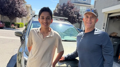 One of Zayd's car washing clients was Dublin City Councilmember and mayoral candidate Michael McCorriston. (Zayd Badar) Meet Zayd Badar: The 13-year-old California student who washed about 60 cars, raised $2,100 and set aside half of every sale for local charities