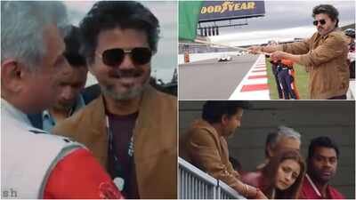Tamil Nadu CM Vijay flags off Le Mans race at Silverstone; Trisha Krishnan spotted. Tamil Nadu CM Vijay flags off Le Mans race at Silverstone; Trisha Krishnan spotted; Ajith Kumar's team finishes 38th - VIDEO