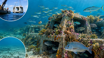 Representative Image (AI-generated) Western Australia sank 60 ten-tonne concrete fish boxes across two artificial reefs; three years later more than 60 fish species were recorded, up from about 12