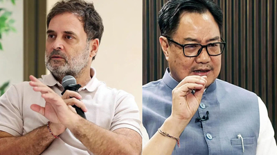 Kiren Rijiju hits back at Rahul Gandhi 'Congress is Bhasmasur': Rijiju hits back at Rahul Gandhi over 'party breaking' charge