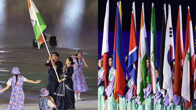 Glimpses from Asian Games 2026 opening ceremony. (Reuters Photos) Bigger than the Paris Olympics: Asian Games 2026 kicks off with 11,000 athletes, 43 sports and some very different games