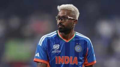 Hardik Pandya during the ICC Men's T20 World Cup 2026 match between India and USA at Wankhede Stadium on February 07, 2026 in Mumbai, India. (Photo/Getty Images) Hardik Pandya set to miss India A fixtures; racing against time for New Zealand tour | Exclusive