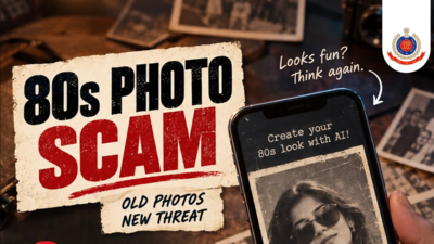 1980s AI photo trend: Delhi Police warns users of fake profiles, blackmail and cyber fraud (Image Source: Delhi Police/Twitter) 1980s AI photo trend: Delhi Police warns users of fake profiles, blackmail and cyber fraud