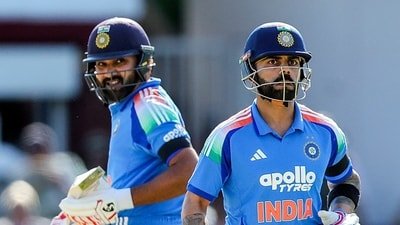 Rohit Sharma and Virat Kohli in action! (ANI Pic Service)