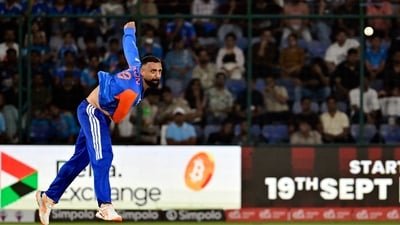 Varun Chakaravarthy has reportedly injured himself during the first T20I vs Afghanistan. (Rahul Singh) Varun Chakaravarthy has reportedly injured himself during the first T20I vs Afghanistan. (Rahul Singh)