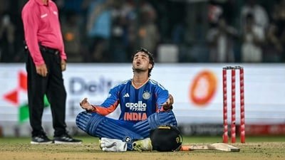 Abhishek Sharma breaks Rohit Sharma’s record with fastest T20I century by an Indian, gets there in 30 balls. (AFP)