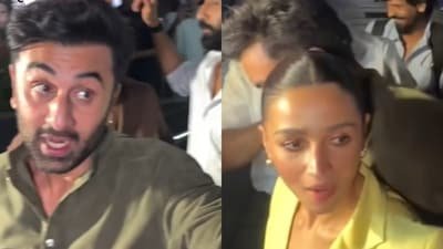 Ranbir Kapoor gets annoyed at photographer during an outing with Alia Bhatt, Vicky Kaushal and Sanjay Leela Bhansali. Ranbir Kapoor gets annoyed at photographer during an outing with Alia Bhatt, Vicky Kaushal and Sanjay Leela Bhansali.
