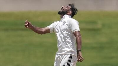 Bengaluru: East Zone's Mohammed Shami celebrates after taking the wicket of Central Zone's Harsh Dubey on day three of the Duleep Trophy Semi-final 1 cricket match between Central Zone and East Zone, at BCCI Centre of Excellence (CoE) grounds, in Bengaluru, Karnataka, Tuesday, Sept. 1, 2026. (PTI Photo/Shailendra Bhojak)(PTI09_01_2026_000170A) (PTI) Bengaluru: East Zone's Mohammed Shami celebrates after taking the wicket of Central Zone's Harsh Dubey on day three of the Duleep Trophy Semi-final 1 cricket match between Central Zone and East Zone, at BCCI Centre of Excellence (CoE) grounds, in Bengaluru, Karnataka, Tuesday, Sept. 1, 2026. (PTI Photo/Shailendra Bhojak)(PTI09_01_2026_000170A) (PTI)