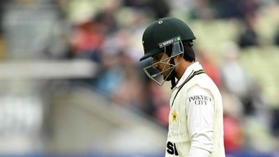 Saim Ayub bagged a pair in the third and final Test against England in Birmingham. (AFP) Saim Ayub bagged a pair in the third and final Test against England in Birmingham. (AFP)