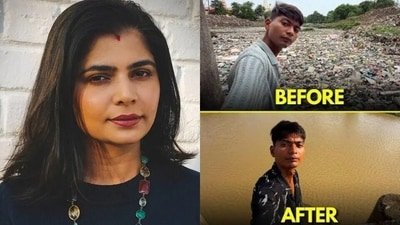 Chinmayi Sripaada is impressed with Bittu Tabahi's efforts to clean up the river.