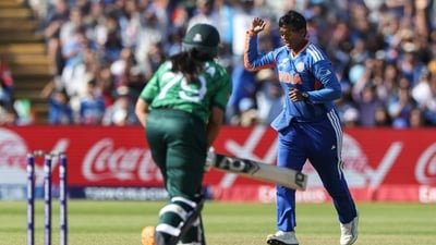 Deepti Sharma makes a strong statement ahead of India vs Pakistan. (AFP) Deepti Sharma makes a strong statement ahead of India vs Pakistan. (AFP)