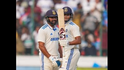 File image of Yashasvi Jaiswal with Rohit Sharma. (PTI)