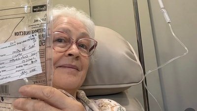 Nafisa Ali shared photo from the hospital as her cancer treatment begins again. Nafisa Ali shared photo from the hospital as her cancer treatment begins again.