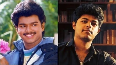 Chiranjeevi pointed out similarities between Vijay from the 90s and Jason Sanjay. Chiranjeevi pointed out similarities between Vijay from the 90s and Jason Sanjay.