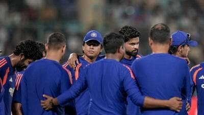 NeIndia's captain Shreyas Iyer, Vaibhav Sooryavanshi, Abhishek Sharma and teammates before the first T20I cricket match between India and Afghanistan, in New Delhi, Sunday. (PTI) NeIndia's captain Shreyas Iyer, Vaibhav Sooryavanshi, Abhishek Sharma and teammates before the first T20I cricket match between India and Afghanistan, in New Delhi, Sunday. (PTI)