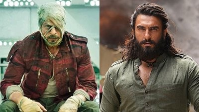 Shah Rukh Khan in Jawan and Ranveer Simgh in Dhurandhar.