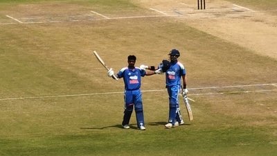 Yashbardhan Singh Chauhan compiled a brilliant century against Australia U-19. (X Images) Yashbardhan Singh Chauhan compiled a brilliant century against Australia U-19. (X Images)