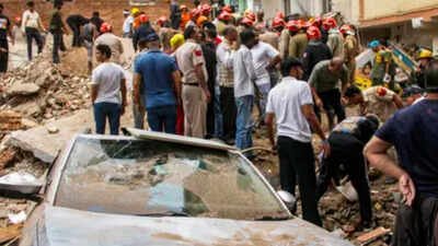A building collapsed in Satya Niketan, prompting an investigation into its structural integrity. 40 years old building, 'illegal' work, waterlogged basement: The many holes in Satya Niketan's collapsed PG