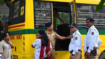 A Navi Mumbai school bus driver was arrested for allegedly assaulting a three-year-old girl. (File photo) Left alone as last child on route, 3-year-old sexually assaulted by Navi Mumbai bus driver