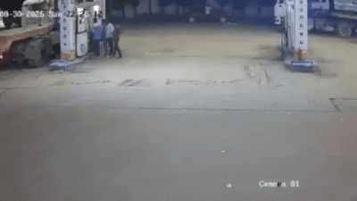 A speeding car injured three people at a Ghaziabad petrol pump on Sunday night. Video: Ghaziabad man ploughs car into 3 at petrol pump after being asked to park properly